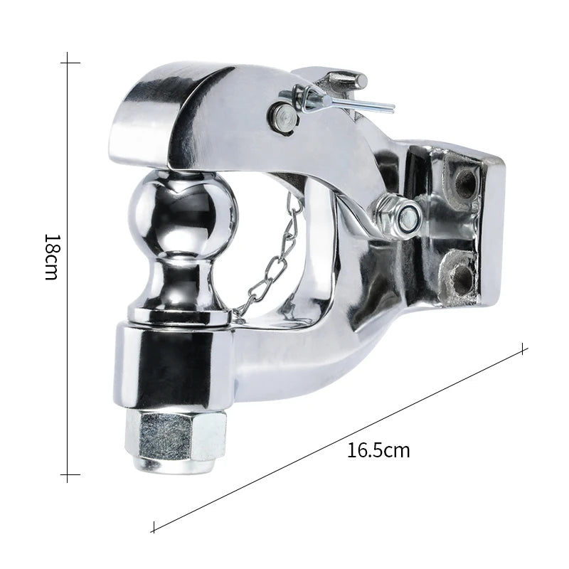 8Ton Electroplated Steel Trailer Hitch and 85x45mm Hole Pintle Tow Hook Parts High Quality Trailer Ball Accessories 4