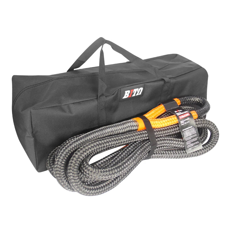 New Black 6M 15 Tons High Strength Nylon Tow Cable Strap Towing Rope Trailer Hitch Camp Trailer Accessories Tow Hook 1