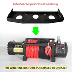 For Mitsubishi Leopaard Feiteng Black King Kong Steel Winch Tray Bracket Trailer Hitch Car Winch Cradle Accessories Rack Holder 3