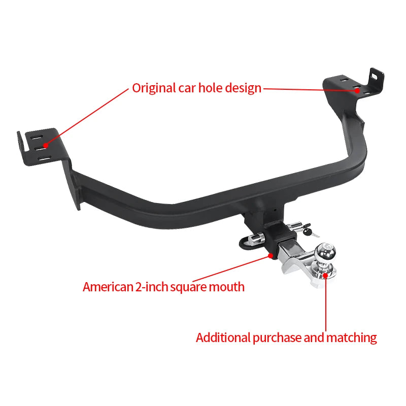 For Jeep Wrangler JL and JK Trailer Steel Rear Bumper Parts Car Tow bar Towing Hook Vehicle Trailer Hitch Accessories Caravan 5