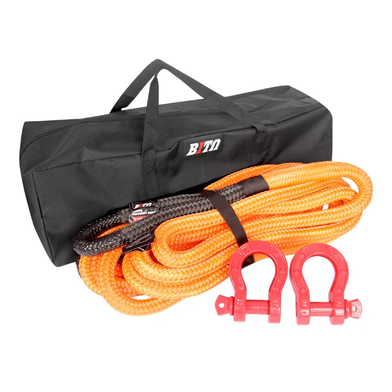 15-Tons Nylon Fluorescent Car Trailer Rope Stretch & Draw Emergency Rescue Tow Trailer Hitch Accessory Trailer Hitch 1