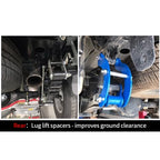 Fits for Ranger T6T7 Pickup Truck Aluminum Alloy Front and Rear Suspension Lift Spacers Kits Trailer Hitch Parts Car Accessories 6