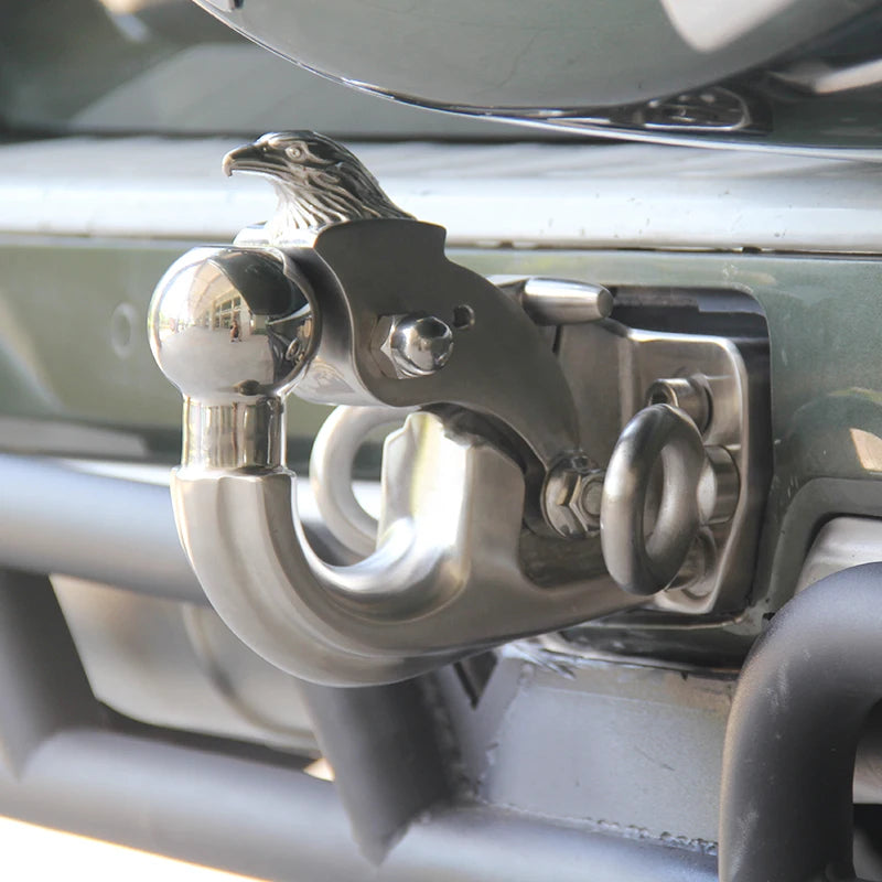 LAND CRUISER Eagle Head Emblem Integrated Reinforced Trailer Hitch for RV Trailers Parts Tow Hook Refit Camp Trailer Accessories 6