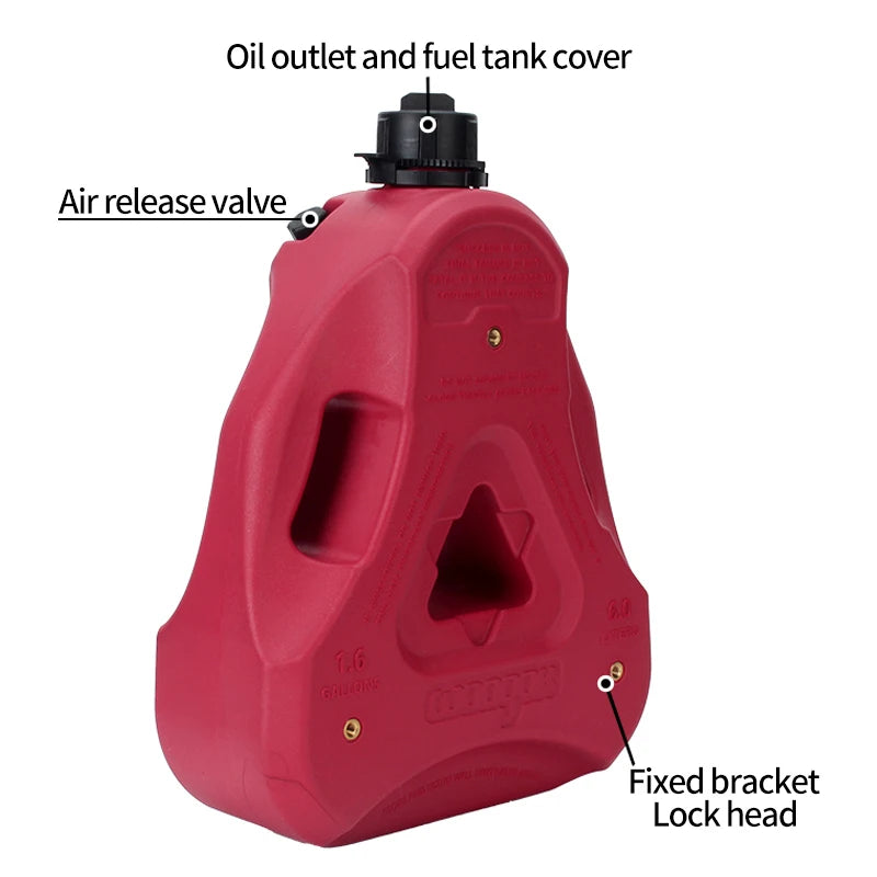 New High Quality 6L Outdoor Plastic PE Oil Drum 1.6-Gal Diesel Fuel Can Orange/Black/Red Trailer Hitch Accessories 5