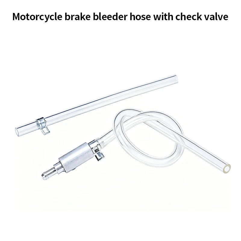 Motorcycle Brake Bleeder Hose Kit One Way Check Valve Non-Return Tube for Hydraulic Clutch Fluid Bleeding Tool DIY Maintenance 1