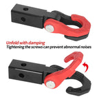 Multifunctional Towing Hook Bow Ring Hitch Fits 2inch Receiver Forged Shackle Tow Hook Parts Trailer Hitch Offroad Accessories 2