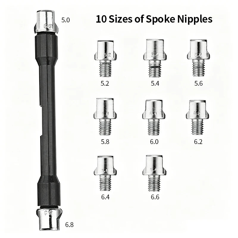 Motorcycle Spoke Wrench Wheel Spoke Adjustment Repair Tire Steel Wire Spanner Universal Wheel Rim Maintenance Tool for Motorbike 2