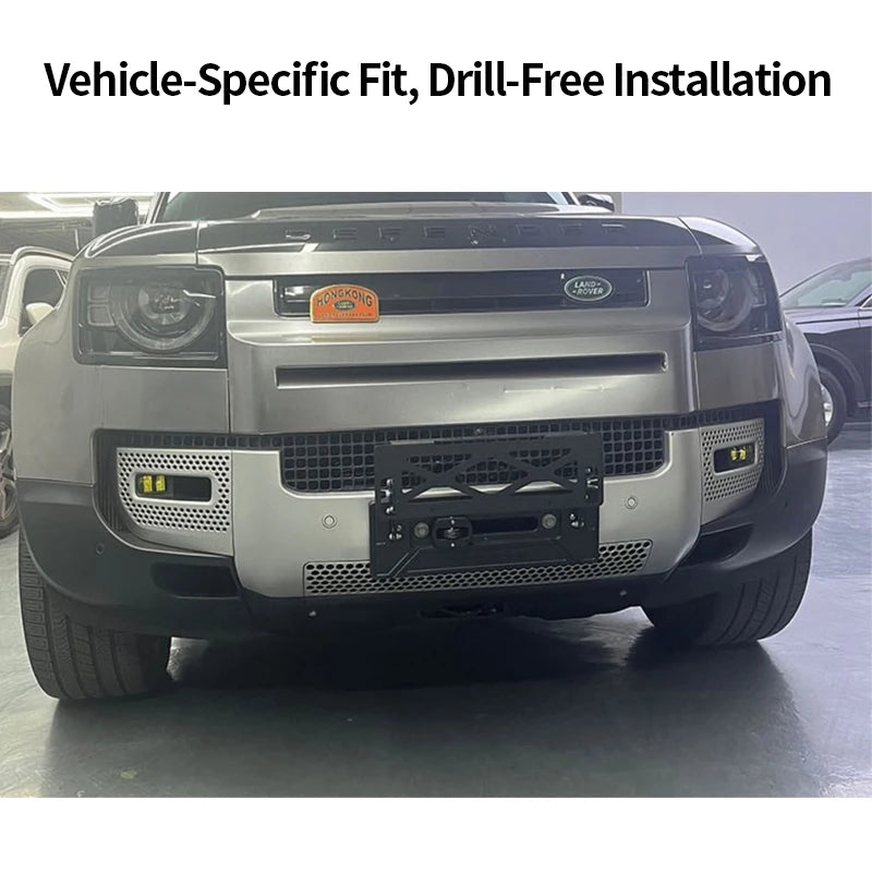 For Land Rover New Defender 90 Front Bumper Winch Tray Bracket Trailer Hitch Frame OEM ODM Mounting Rack Holder Car Accessories 3