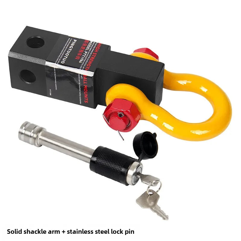 New 2inch Flat Off-Road Car Towing Hook Modified Hooligan Shackle Arm Square Mouth American Rescue Pull Special 4.7ton 5