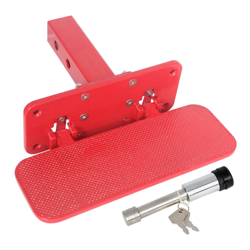 Folding Hitch Step for Rear Bumper Fits 2inch Receiver Trailer Hitch Mount Step Car Accessories Non-slip Truck RV Foldable Pedal 1