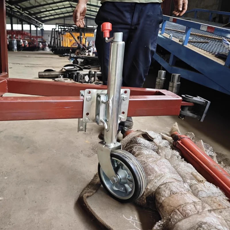 New High Quality Top Shaking Hand Cranked Trailer Jack Support Leg Guide Wheel Rubber Hitch Parts 1100lbs 6" 8" 10" 6