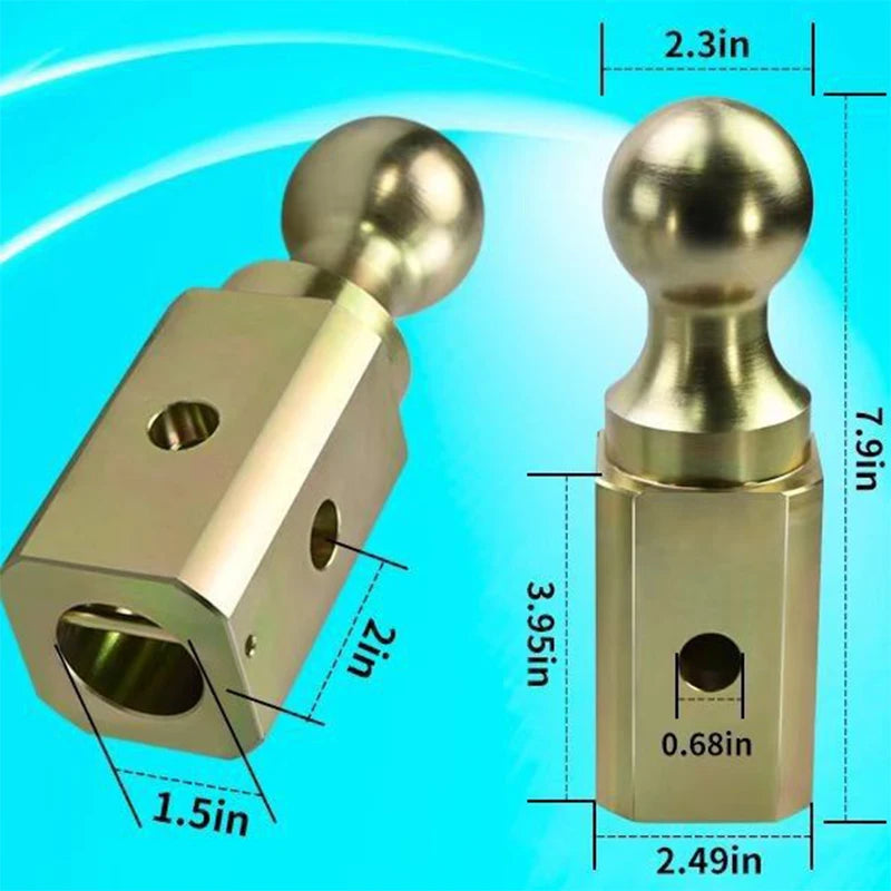 New High Quality Galvanized Steel Silver Gooseneck Trailer Hitch 2-5/16 Inch Tow Ball Max Load 30000lbs Camp Trailer Accessories 4