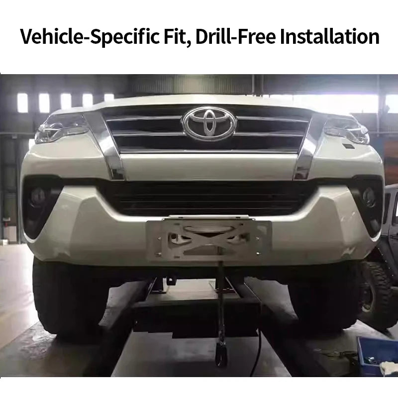 For 2004-2015 Fortuner Steel Winch Tray Bracket Parts Winch Mounting Rack Holder Frame Trailer Hitch Car Cradle Accessories 3