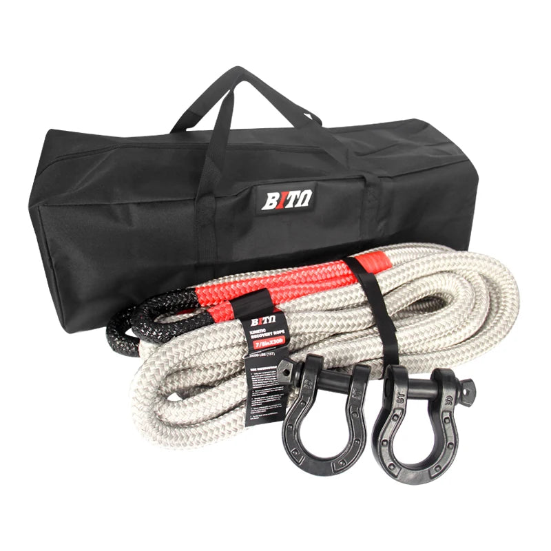 15-Tons Nylon Fluorescent Car Trailer Rope Stretch & Draw Emergency Rescue Tow Trailer Hitch Accessory Trailer Hitch 4