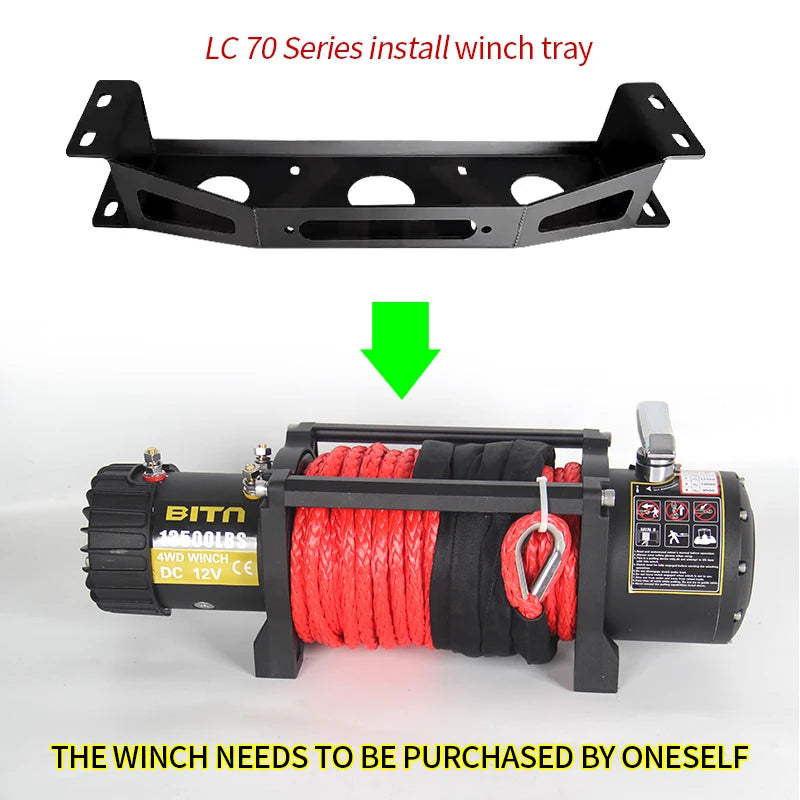 For Toyota LC70 Series LC75 Lc76 Steel Winch Tray Bracket Car Winch Mounting Rack Holder Winch Cradle Trailer Hitch Accessories 4
