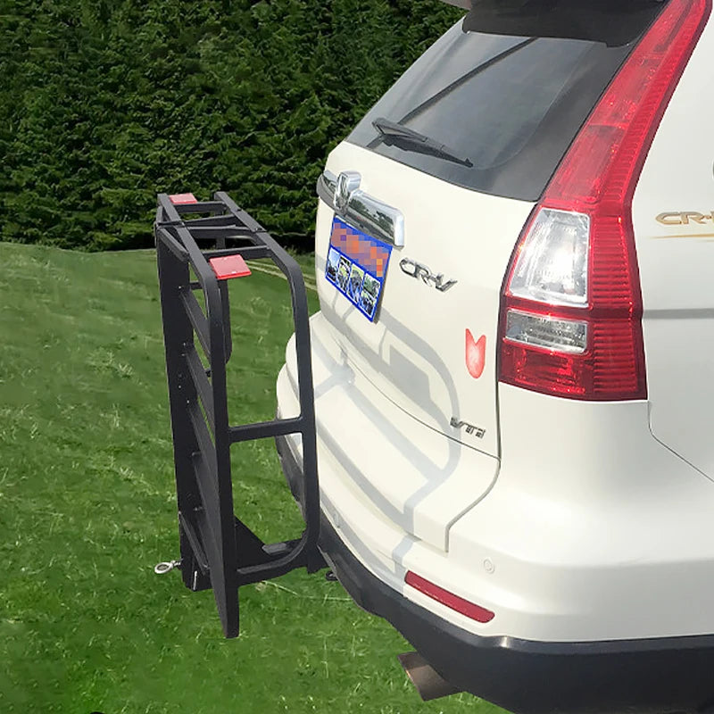 Hollow Foldable Rear 2inch Receiver Outdoor Travel Luggage Frame Kit Trailer Basket Rack Trailer Hitch Camp Trailer Accessories 3