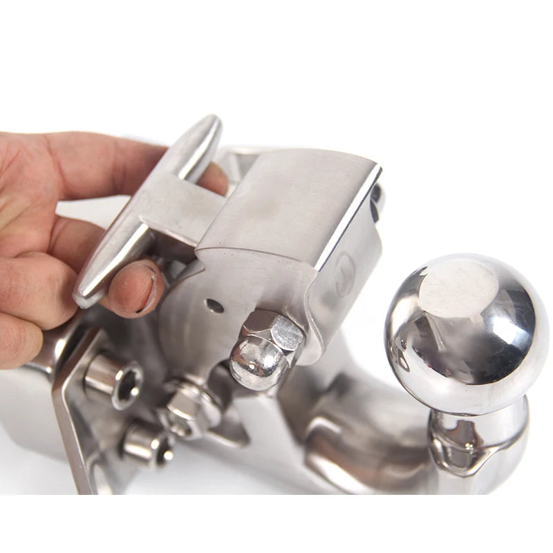 Stainless Steel European Style With Integrated Trailer Ball Off-road Refit Parts Tow Hook Trailer Hitch Camp Trailer Accessories 4