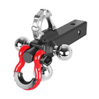 Trailer Hitch Ball Tri Ball Hitch With Hook Rotatable Tow Hook Shackle With 1-7/8 2-in 2-5/16-in Ball Car Accessories 3