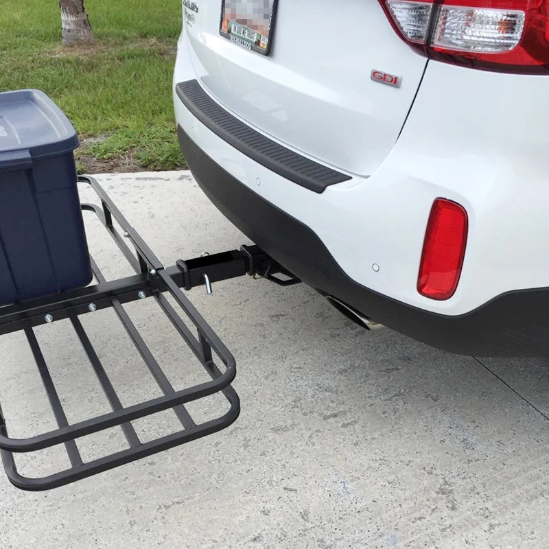 2 Inch Hitch Receiver Extension Square Tube Heavy Duty Trailer Towing Extender for Rear Bumper Bike Rack Cargo Carrier Accessory 5