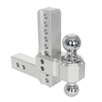 Adjustable Aluminum Alloy Trailer Hitch Hook with Dual Tow Ball Mount Trailer Towing Hitch Car Accessories Drop Hitch Adjustable 2