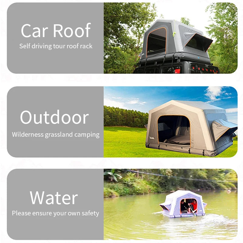 Waterproof Outdoor Camping Inflatable Tent Car Roof Top Air Tent Parts Quick Setup Family Self-driving Trailer Hitch Accessories 5