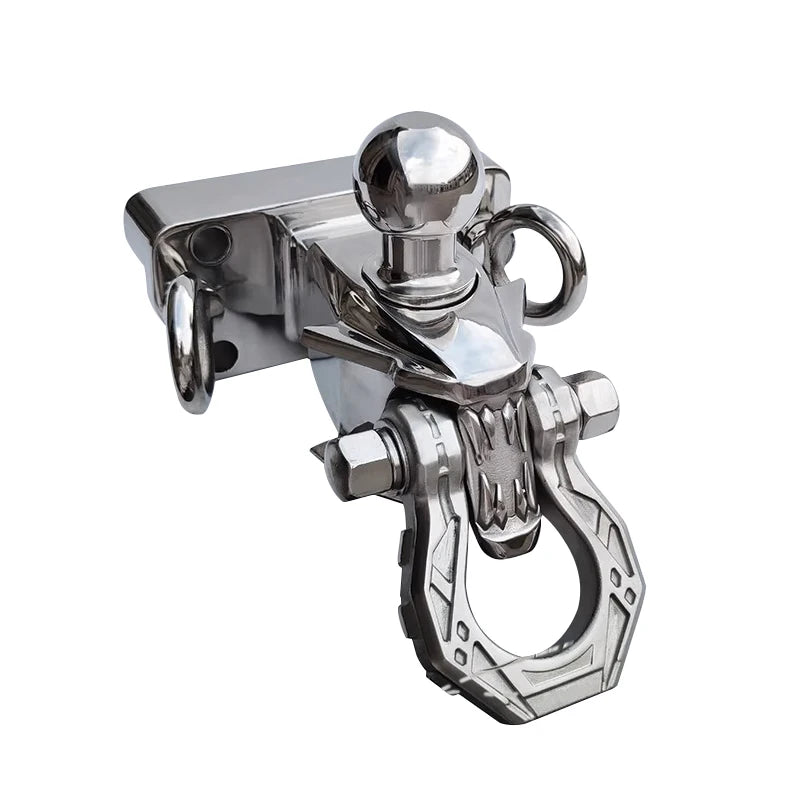 Stainless Steel Towing Hook for 2025 Tank500 Dragon's Tooth Design with Tow Ball and Shackle Trailer Hitch Base Car Accessories 6