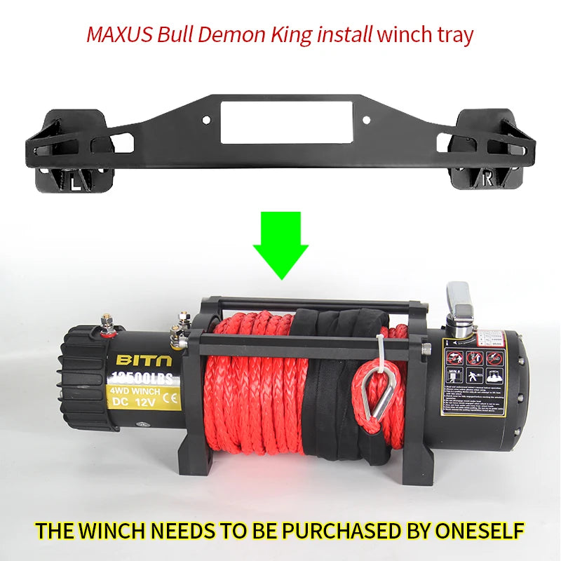 MAXUS T90 Bull Demon King Steel Winch Tray Bracket Winch Mounting Rack Holder Trailer Hitch Car Winch Cradle Accessories T6 T7 5
