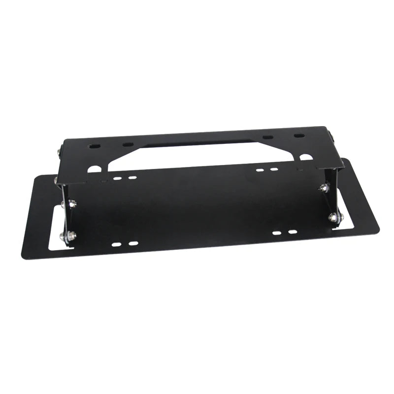 Universal Rust-proof Front Bracket License Plate Frame Trailer Hitch Car Exterior Accessories Black/Silver Number Plate Holder 2