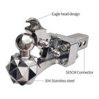 Trailer Stainless Steel Towing Hook Match 2inch Receiver Eagle Head Design Refit Parts Trailer Hitch Arm Camping Car Accessories 2