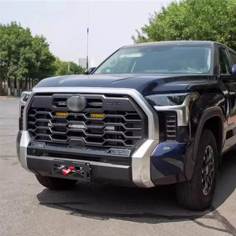 For Toyota New Tundra Winch Mounting Rack Holder Parts Steel Front Bumper Winch Tray Bracket Frame Trailer Hitch Car Accessories 5