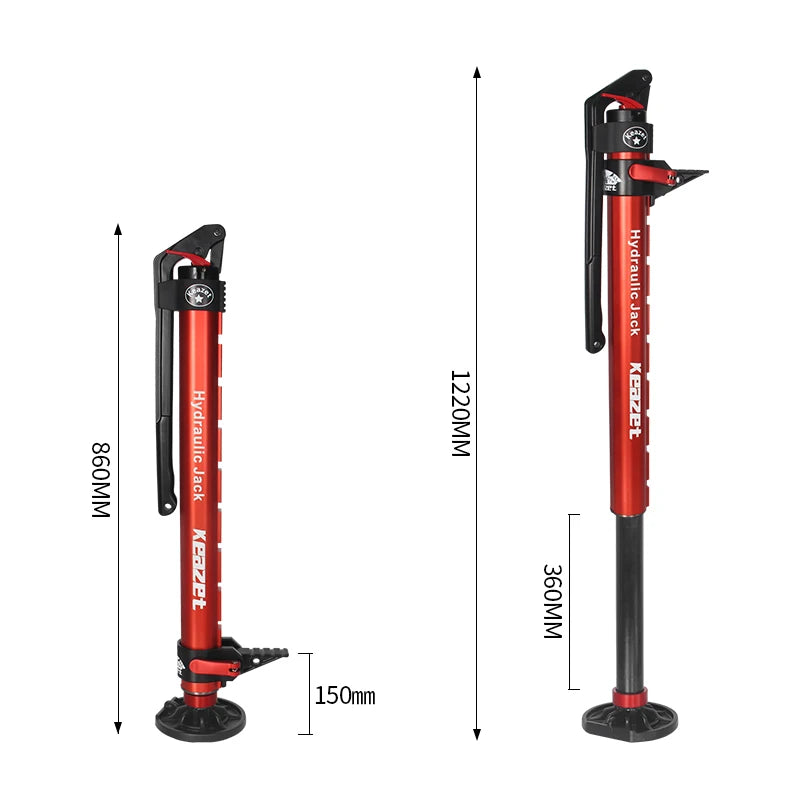2T Manual Hydraulic Climbing Outdoor Off-Road Recovery Hi-Lift Jack Fit -30C Low Temp Steel Trailer Hitch Car Rescue Accessories 6