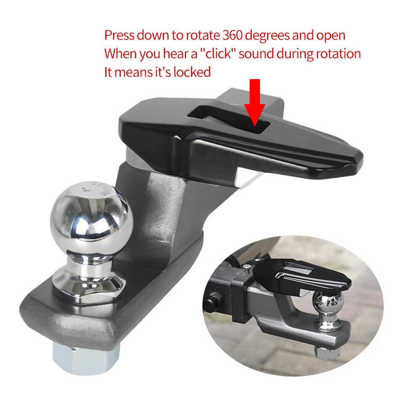 Off Road Towing Modification Parts Trailer Arm 2inch Ball Head for Rear Bumper 2inch Receiver Tow Hook Trailer Hitch Accessories 1