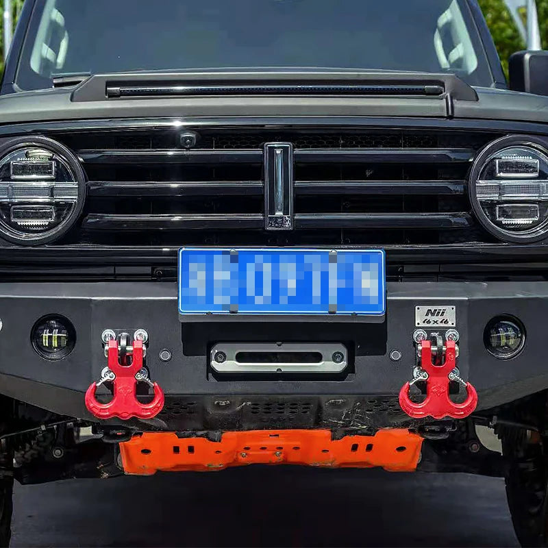 Forged Aluminum Alloy Goat Horn-shaped Towing Hook Parts Offroad Trailer Hitch Car Accessories 2inch Receiver Universal Tow Hook 5