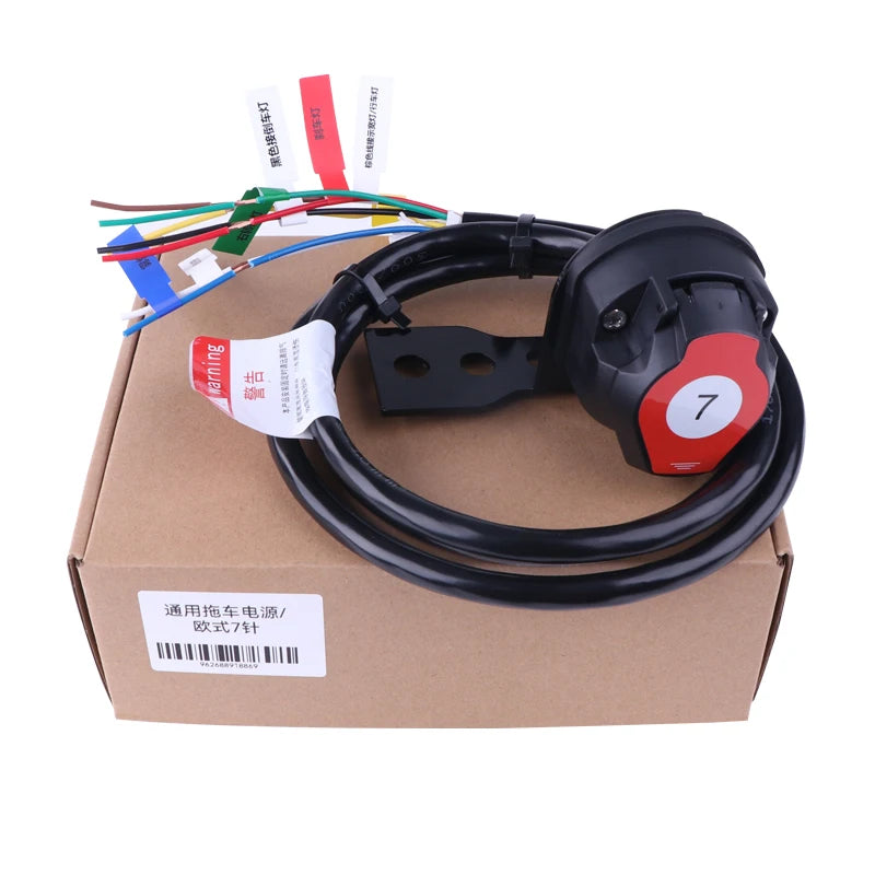 Universal 7 Pin European Trailer Wiring Harness Parts 7 Pole Trailer Plug Trailer Hitch Car Accessories Caravan Wiring Harness 2