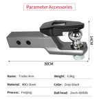 Off Road Towing Modification Parts Trailer Arm 2inch Ball Head for Rear Bumper 2inch Receiver Tow Hook Trailer Hitch Accessories 3