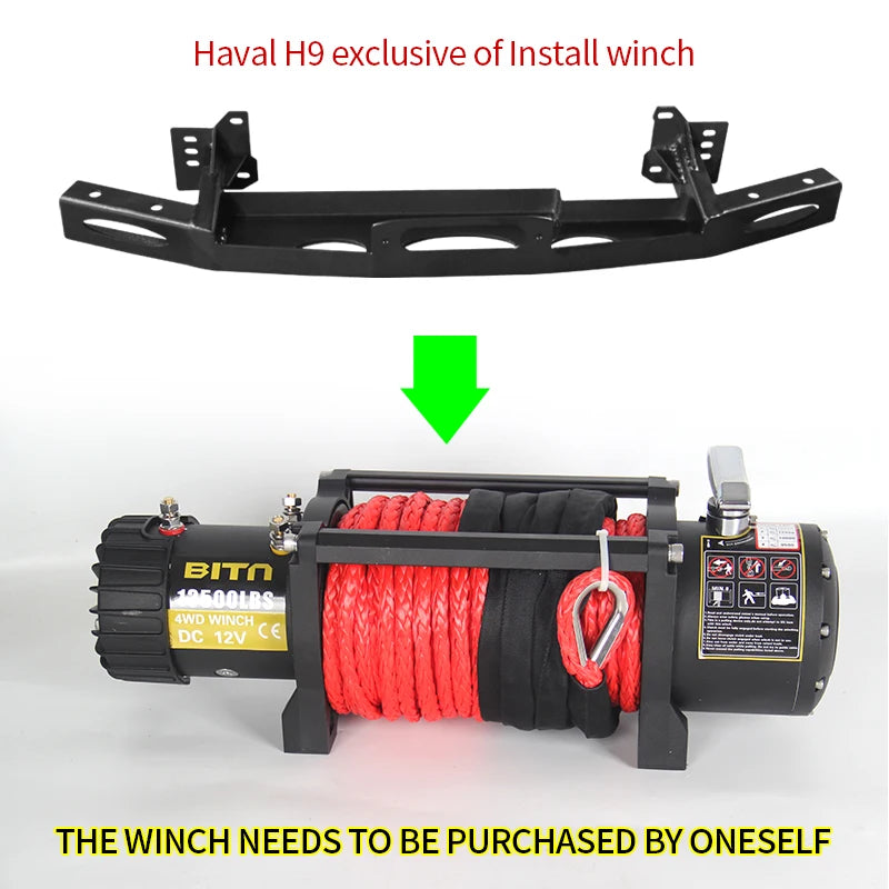 For Haval H9 Steel Winch Tray Bracket Parts Trailer Hitch Winch Mounting Rack Holder Car Winch Cradle Accessories Winch Frame 4