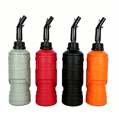 1.8L Portable Plastic Motorcycle Oil Jug Leakproof Long Spout Fuel Water Bottle Universal Motorbike Oil Can for Emergency Use 1