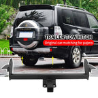 New High Quality Pajero Car Tow Bar Steel Rear Bumper 2inch Receiver Offroad Parts Towing Hook Vehicle Van Trailer Hitch 3