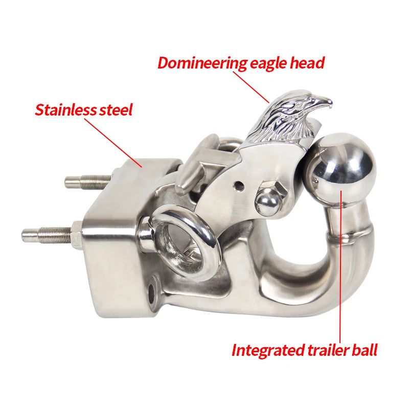 Eagle Head Mask Stainless Steel Towing Hook for LX570 Car Trailer Hitch Camp Trailer Car Accessories 4x4 Offroad Refit Parts 3