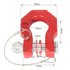 Universal Hole Spacing Stainless Steel Base With 40CR Steel U-Shackle Tow Hook Trailer Parts & Accessories 2