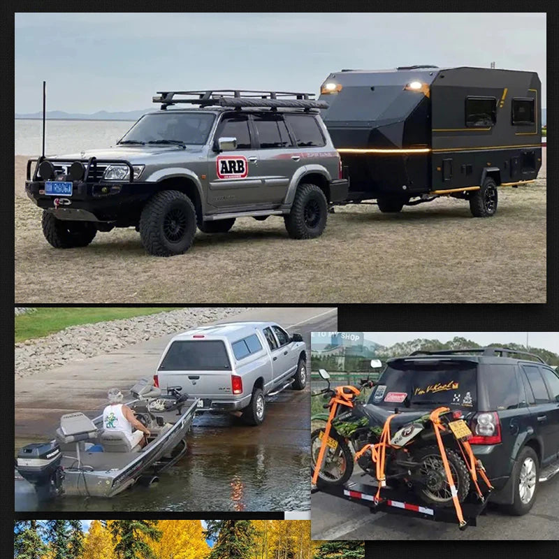 LX570 Hitch Off-Road Modification Towing Hook With Shackle Connection Drag Car Trailer Hitch Camp Trailer Car Accessories 5