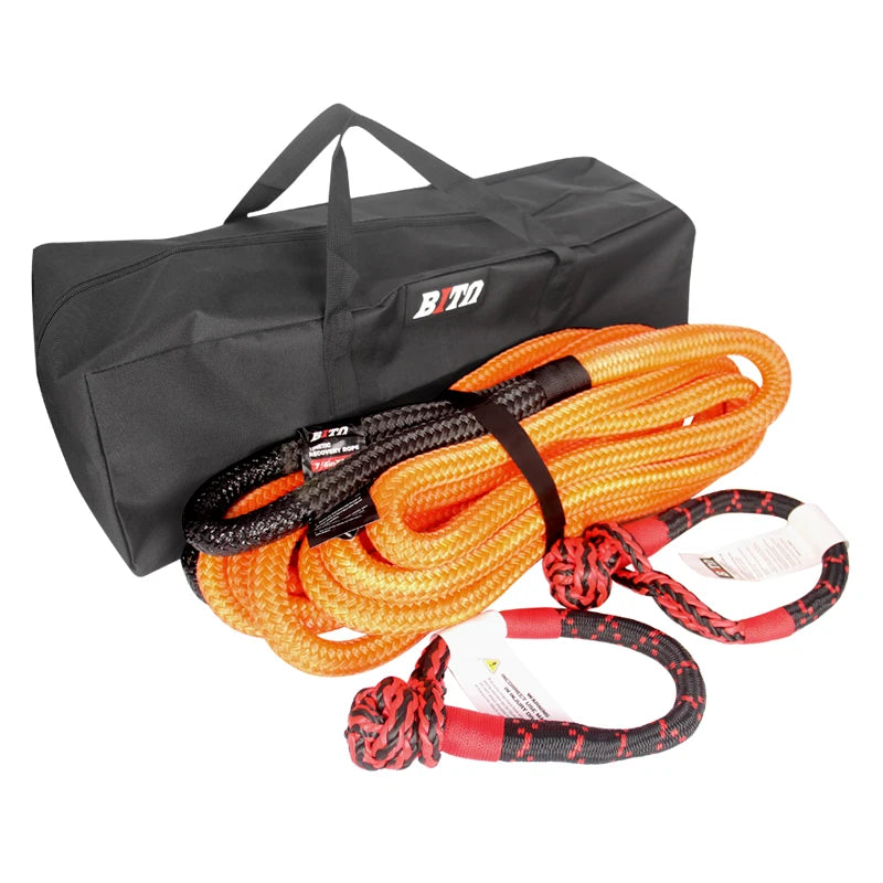 Custom Car Emergency Tools Nylon Rope Heavy Duty Towing Tool 9m Length 33000 Lbs Rescue Trailer Strap Trailer Hitch 4