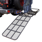 Folding Rear Trunk Cargo Carrier Basket, Hitch Mount Luggage Rack for Travel Camping SUV Trailer Hitch Camp Trailer Accessories 5