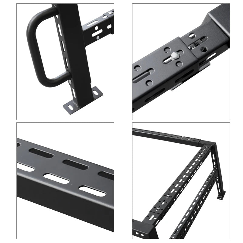 Pickup Truck Bed Modified Gantry Frame Anti Room Roll Rack Cross Bars Frame Car Guardrail Rear Bucket Box Device Trailer Hitch 3