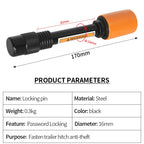 Digital Password Design Lock Pin Parts Trailer Hitch Safety Latch Car Accessories Bolt Pin to Release and Locking the Tow Hook 2