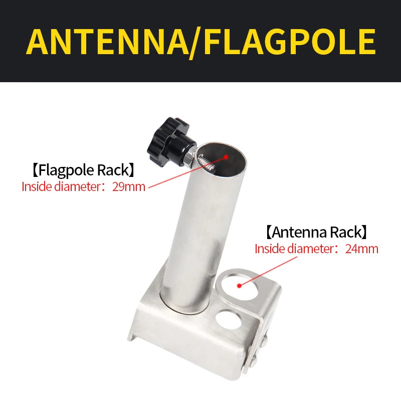 Fits GX400/460/570 Outdoor Off-road Stainless Steel Tailgate Flagpole/antenna Bracket Trailer Hitch Camp Trailer Accessories 3