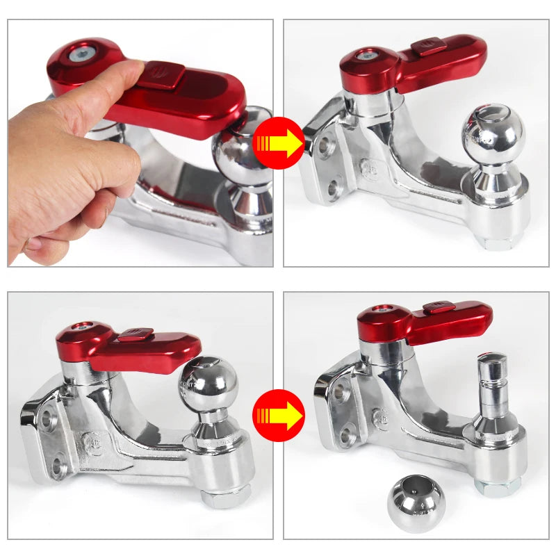 For Offroad Car Tow Hook High Quality Heavy Duty Steel Trailer Hitch Ball Tow Hook Trailer Hitch Camp Trailer Accessories 6