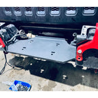 For 07-17 Jeep Wrangler JL JK JT Steel Winch Tray Bracket Parts Winch Mounting Rack Holder Frame Trailer Hitch Car Accessories 5