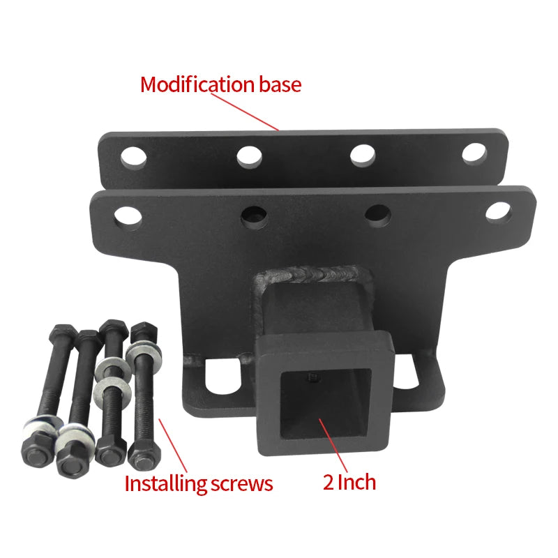 New Square Mouth Base Car Trailer Rear Bumper for Jeep 2019-23 Gladiator JT Parts Tow bar Towing Hook Vehicle Hitch Accessories 2