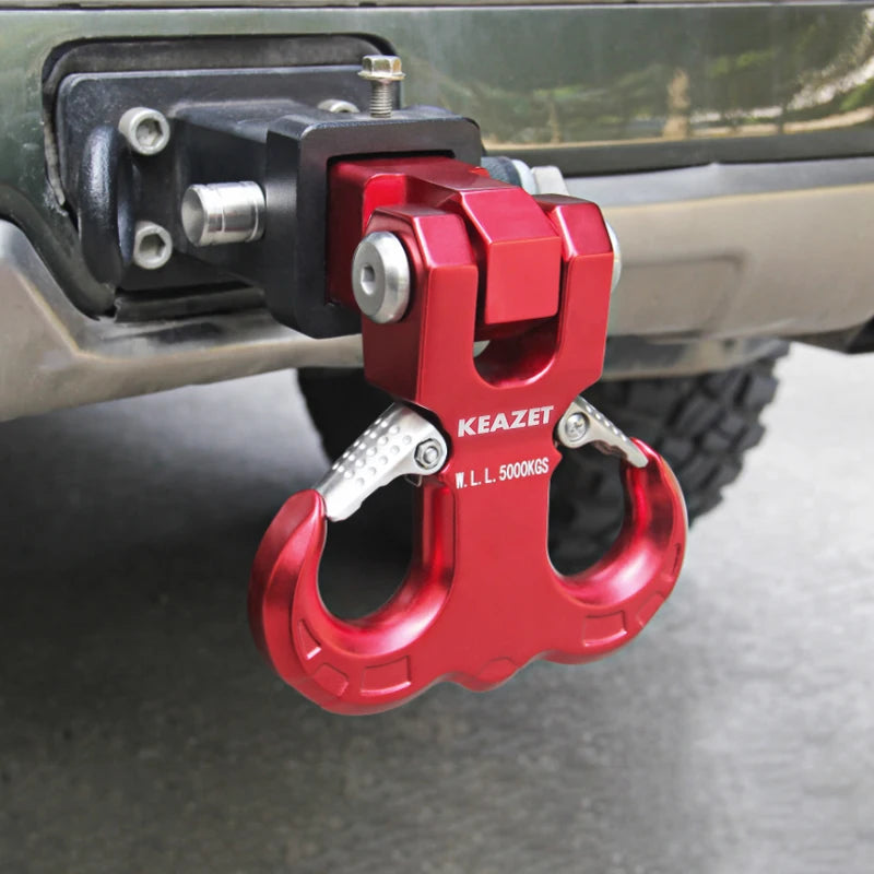 Forged Aluminum Alloy Goat Horn-shaped Towing Hook Parts Offroad Trailer Hitch Car Accessories 2inch Receiver Universal Tow Hook 4